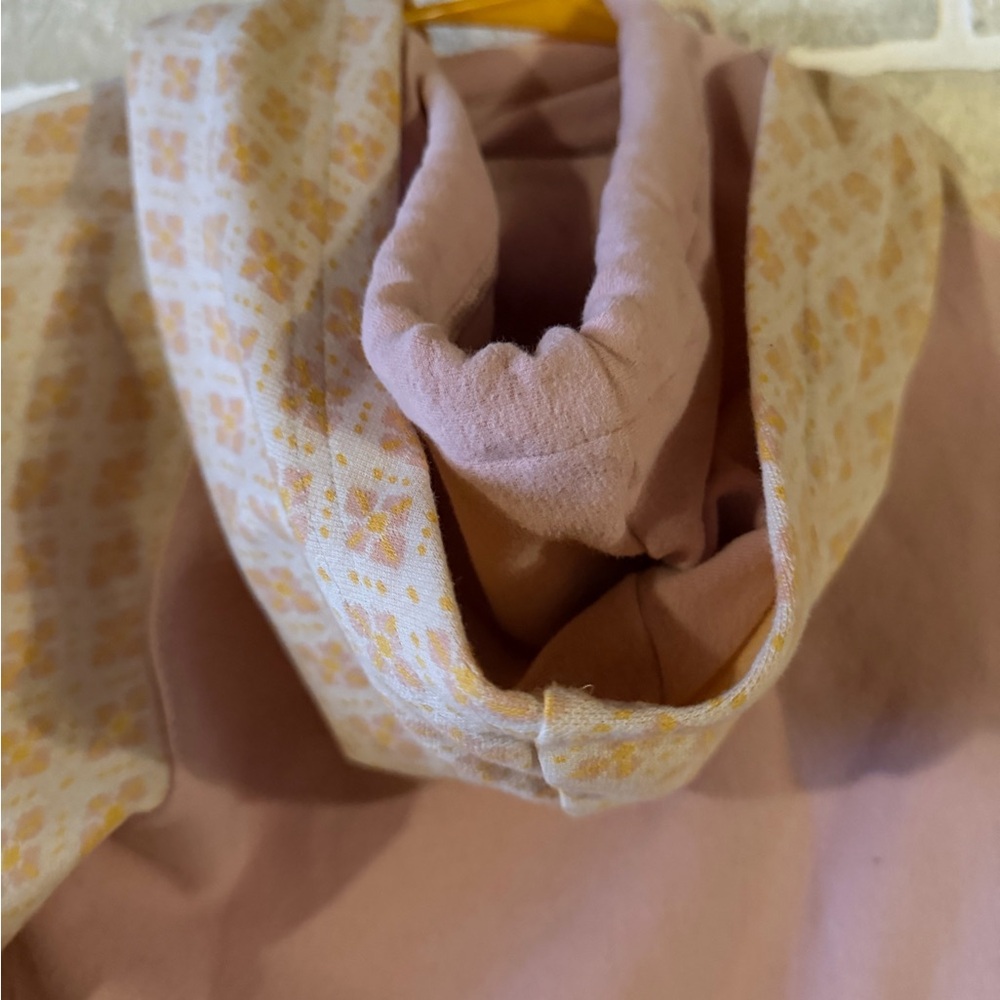 AMPERSAND AVE Pink and Cream Hooded Pullover Sweater - Picture 5 of 7